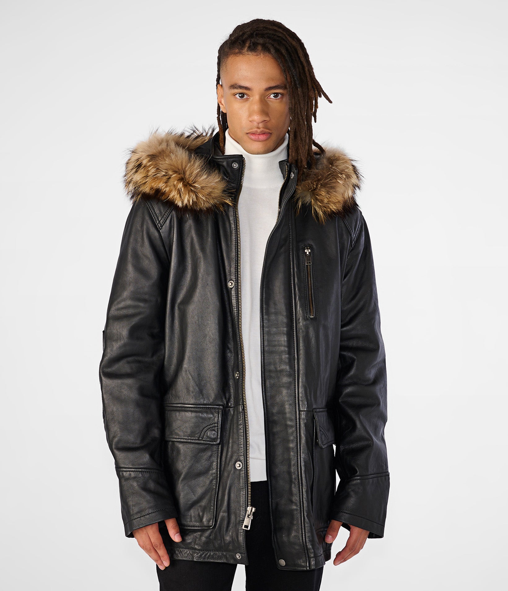 Jasper Leather Parka
