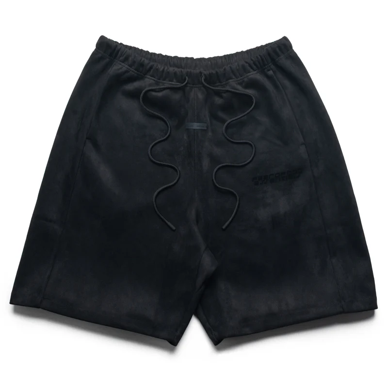 Fear Of God Essentials Suede Fleece Relaxed Short - Vintage Black