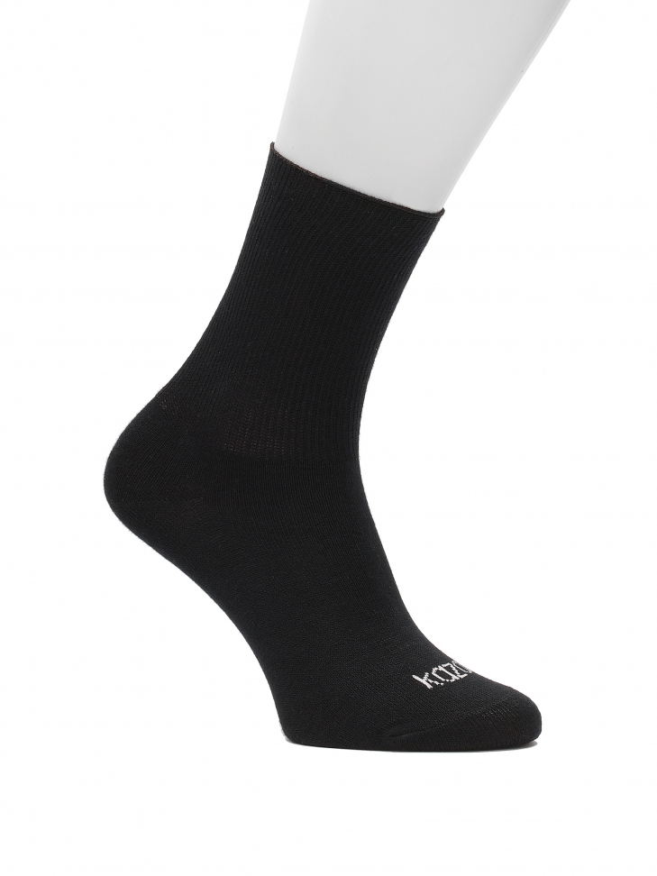 Black cotton modal and cashmere socks