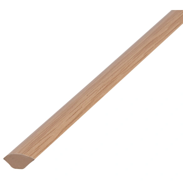 Viertelkreisprofil, Eiche dunkel, LxBxH: 260x1,5x1,5 cm, Kunststoff