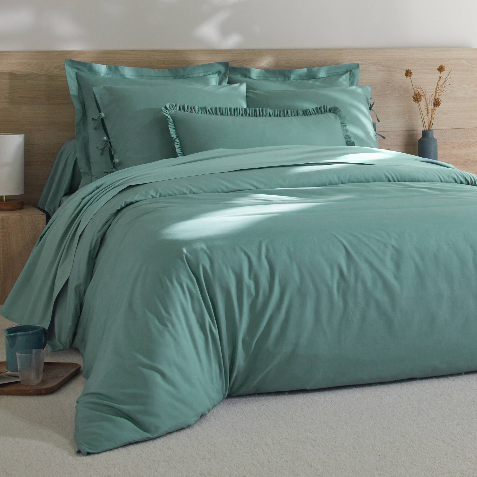 Linge de lit uni percale