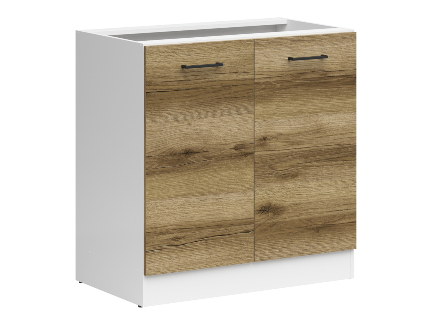 Szafka kuchenna pod zlewozmywak Junona Line 80 cm dąb delano jasny