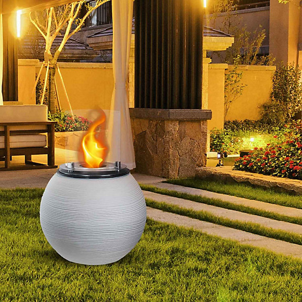 Botticelli - Cheminée au bioéthanol de sol 40xH54 cm, blanc