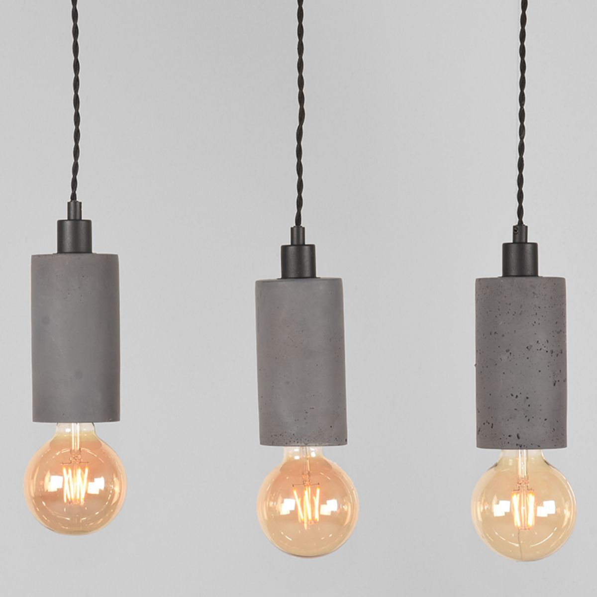 LABEL51 Hanglamp Fresco - Donkergrijs Beton - 80x9x120cm