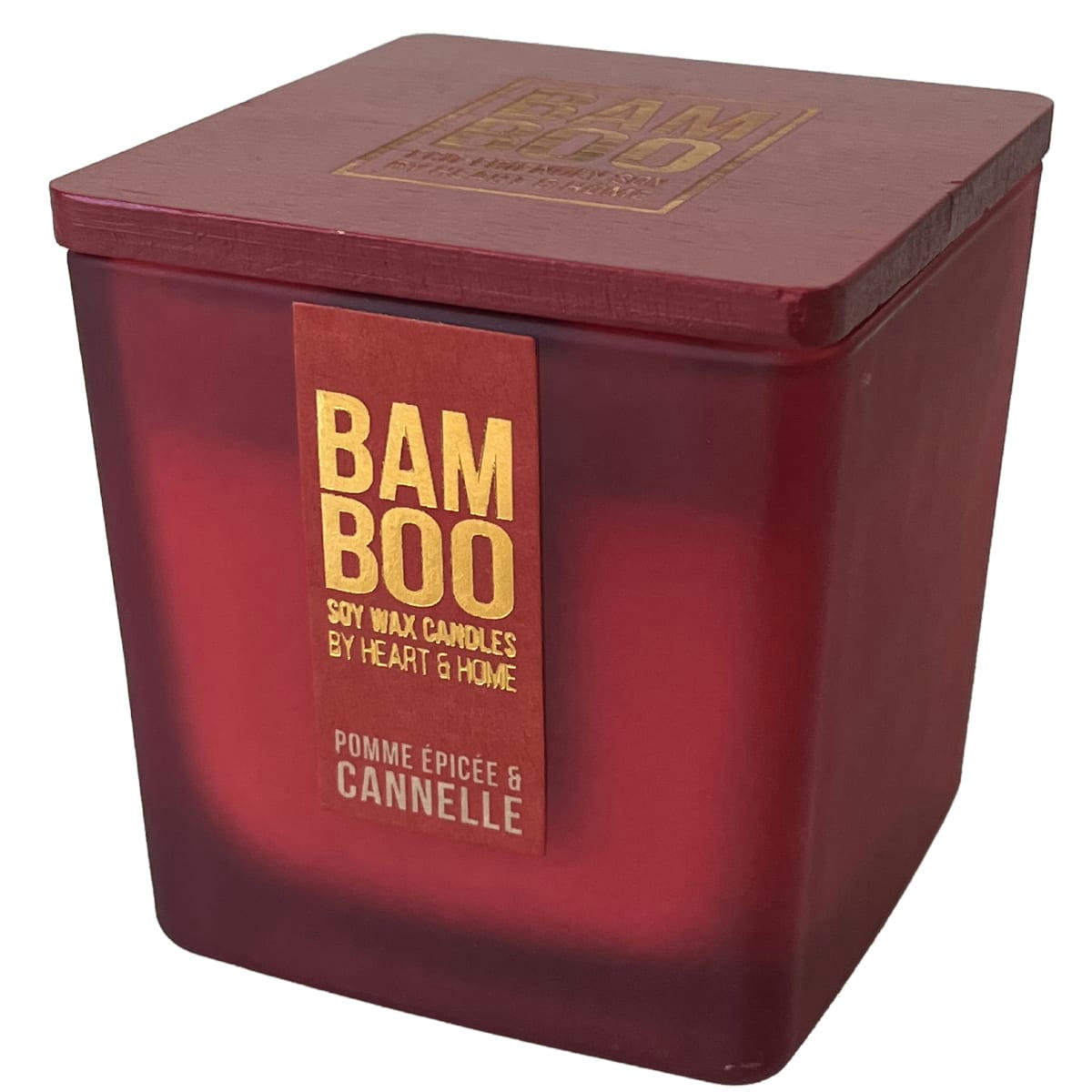 - Grande bougie heart and home bambou pomme épicée et cannelle