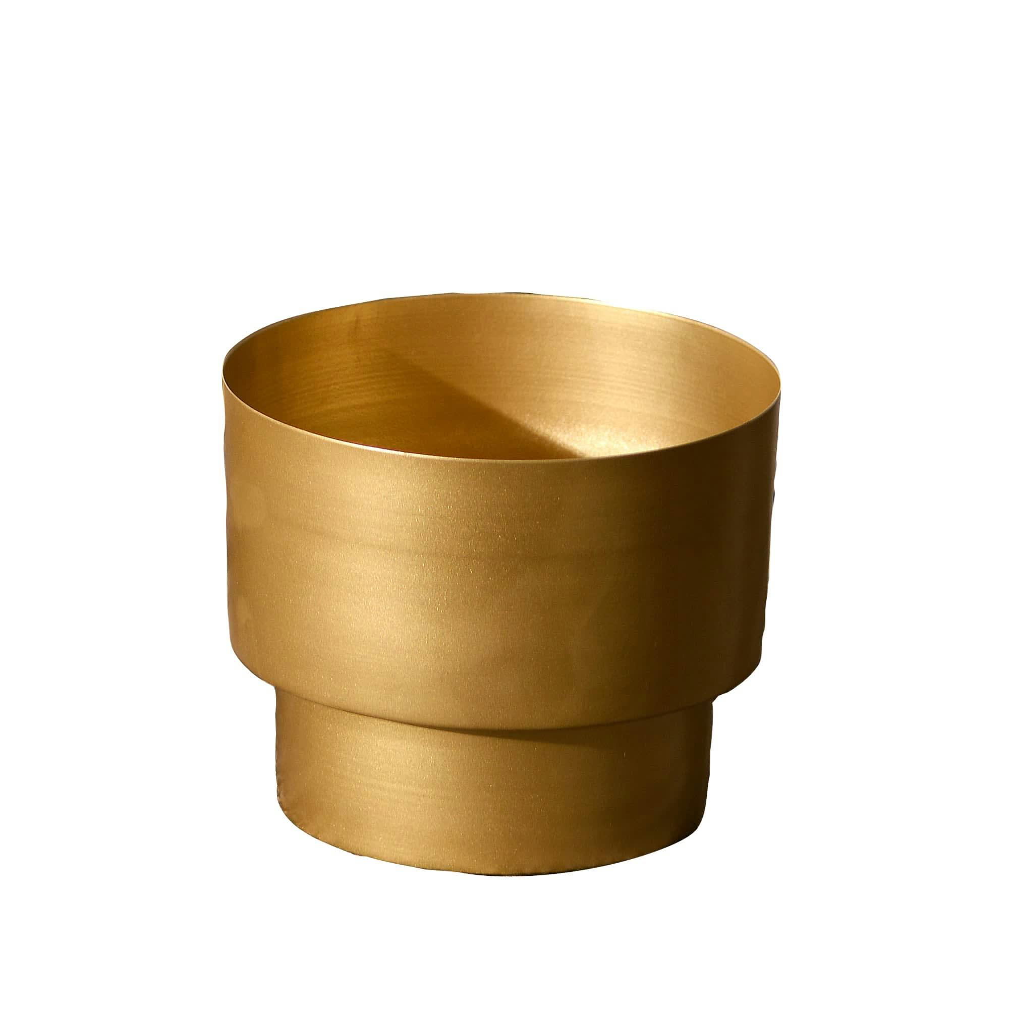 PRECIOR - Cache-pot d'intérieur en métal jaune