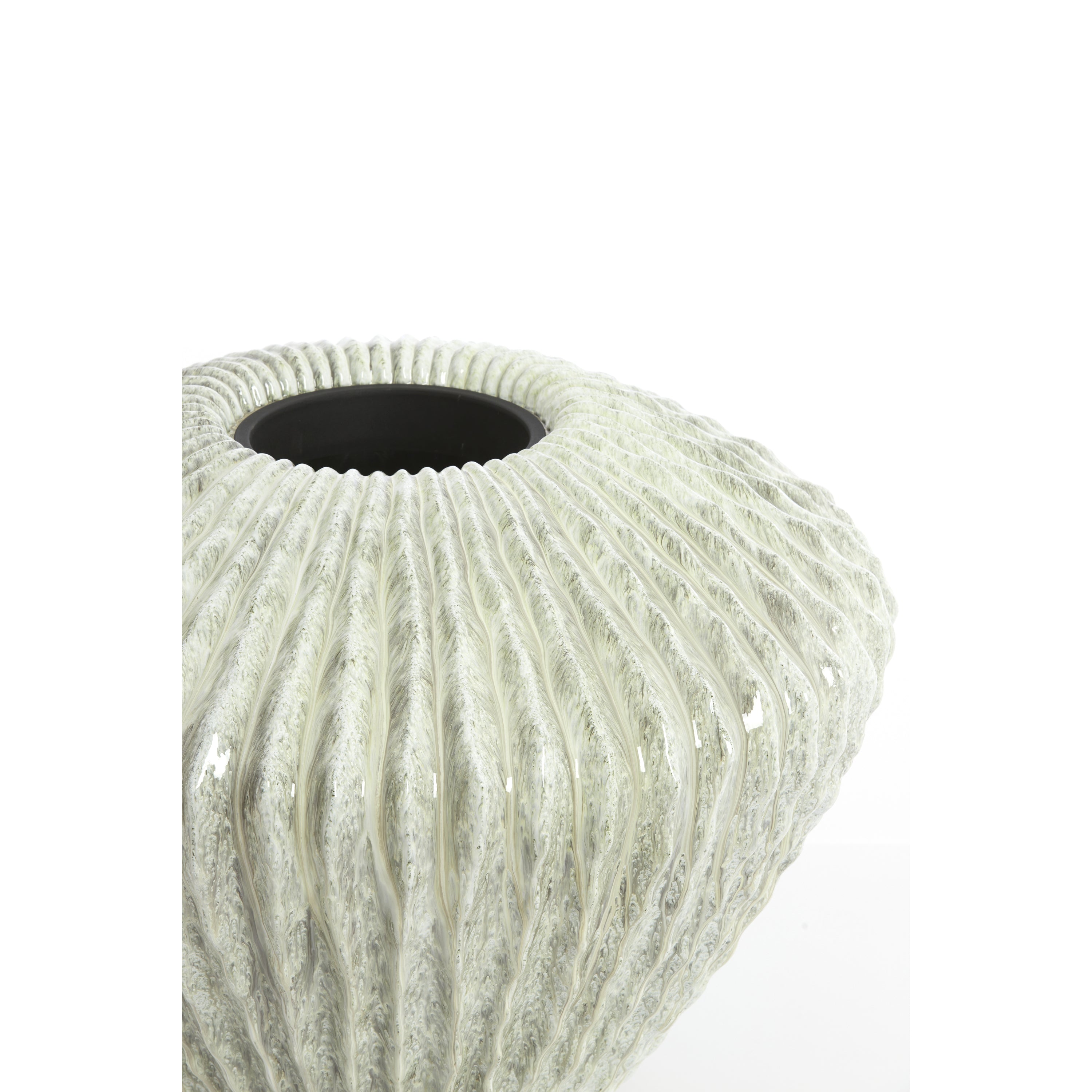 Light & Living Light&living Vaas deco Ø66x53 cm CACTI glans mint groen