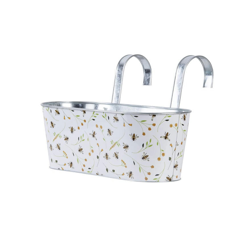 - Jardinière en zinc abeilles avec crochet