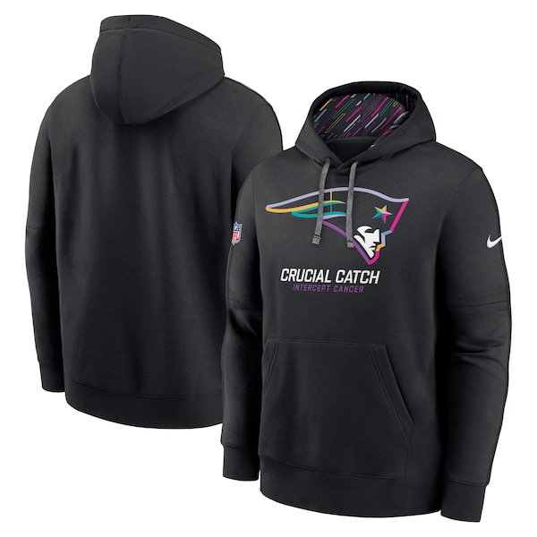 New England Patriots Nike 2024 NFL Crucial Catch Club Pullover Hoodie - Black