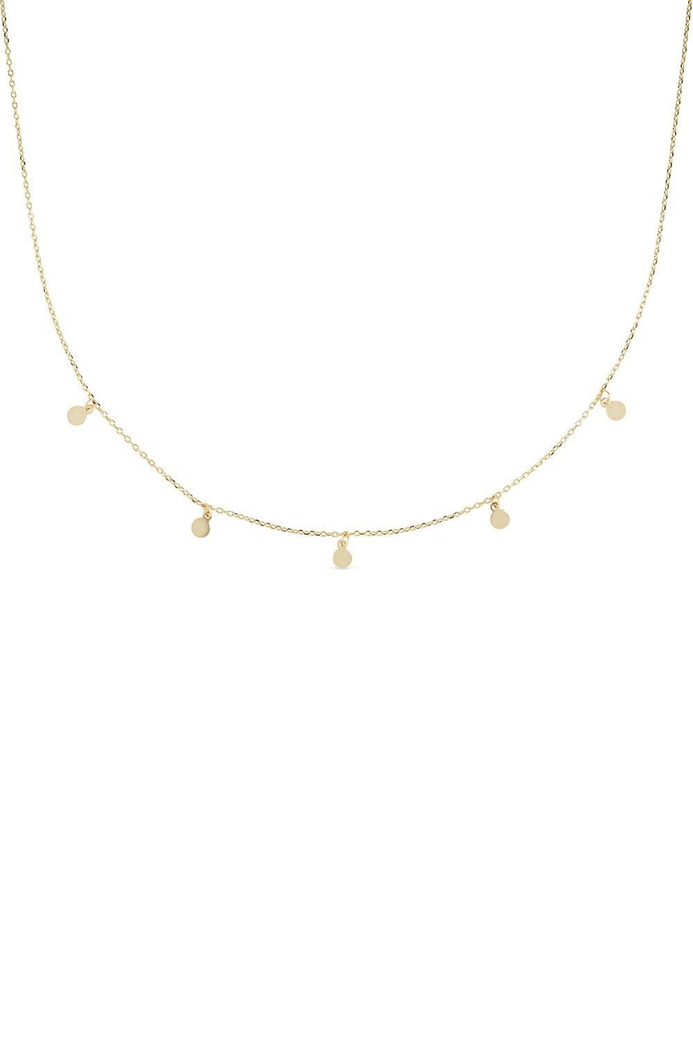 Elk & Bloom Dainty 18K Gold Disc Choker Necklace