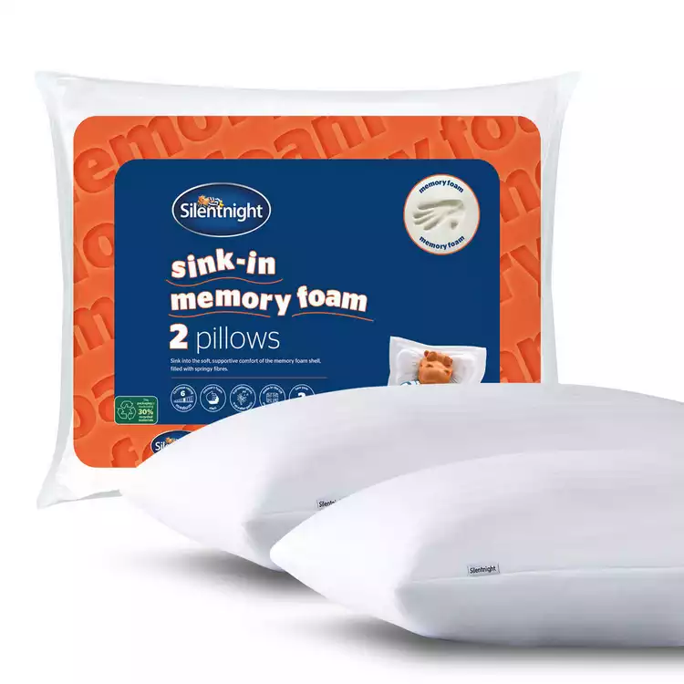 Silentnight Sink-In Memory Foam Medium Pillow 2-Pack
