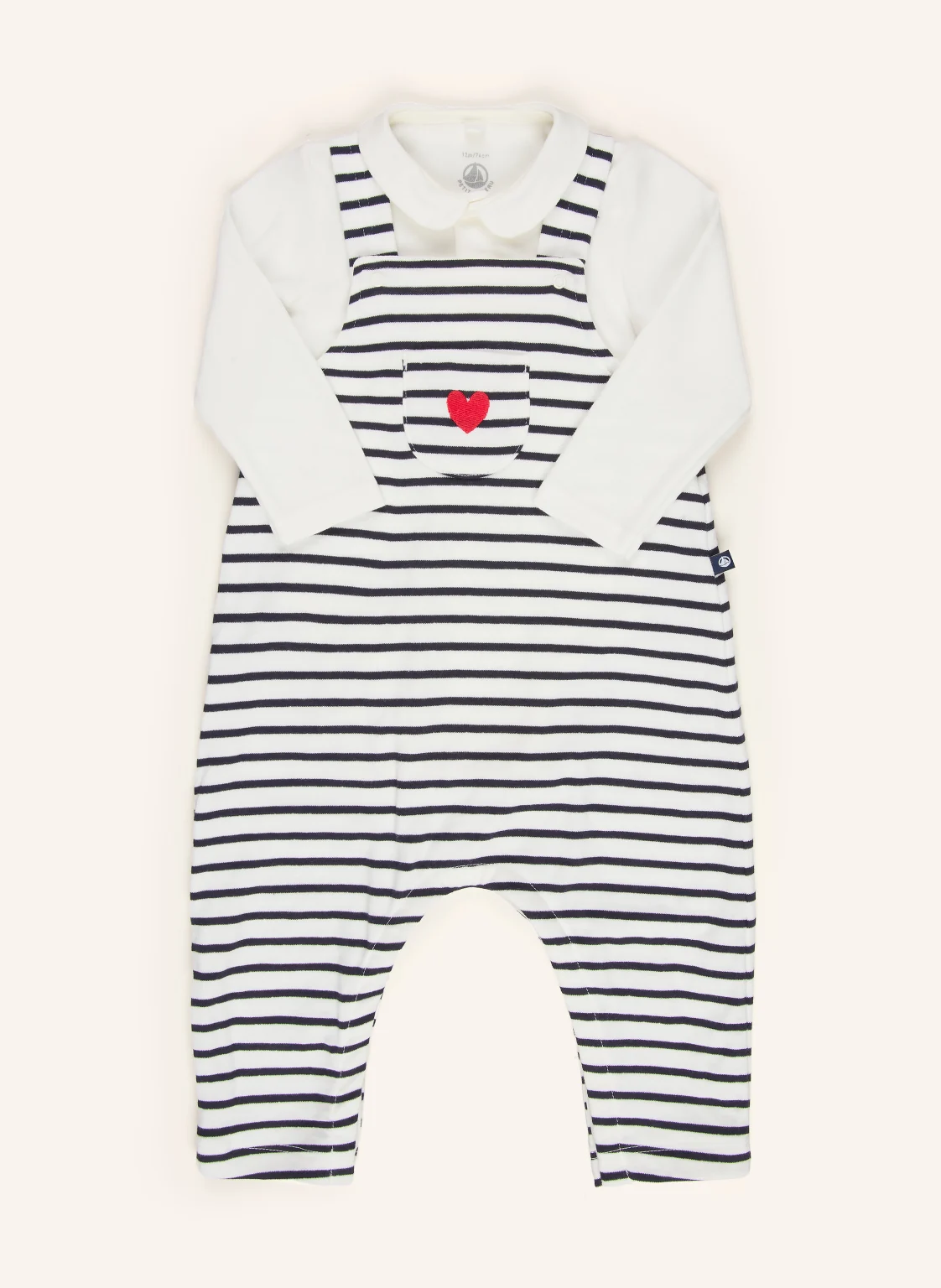 PETIT BATEAU Set: Latzhose und Body