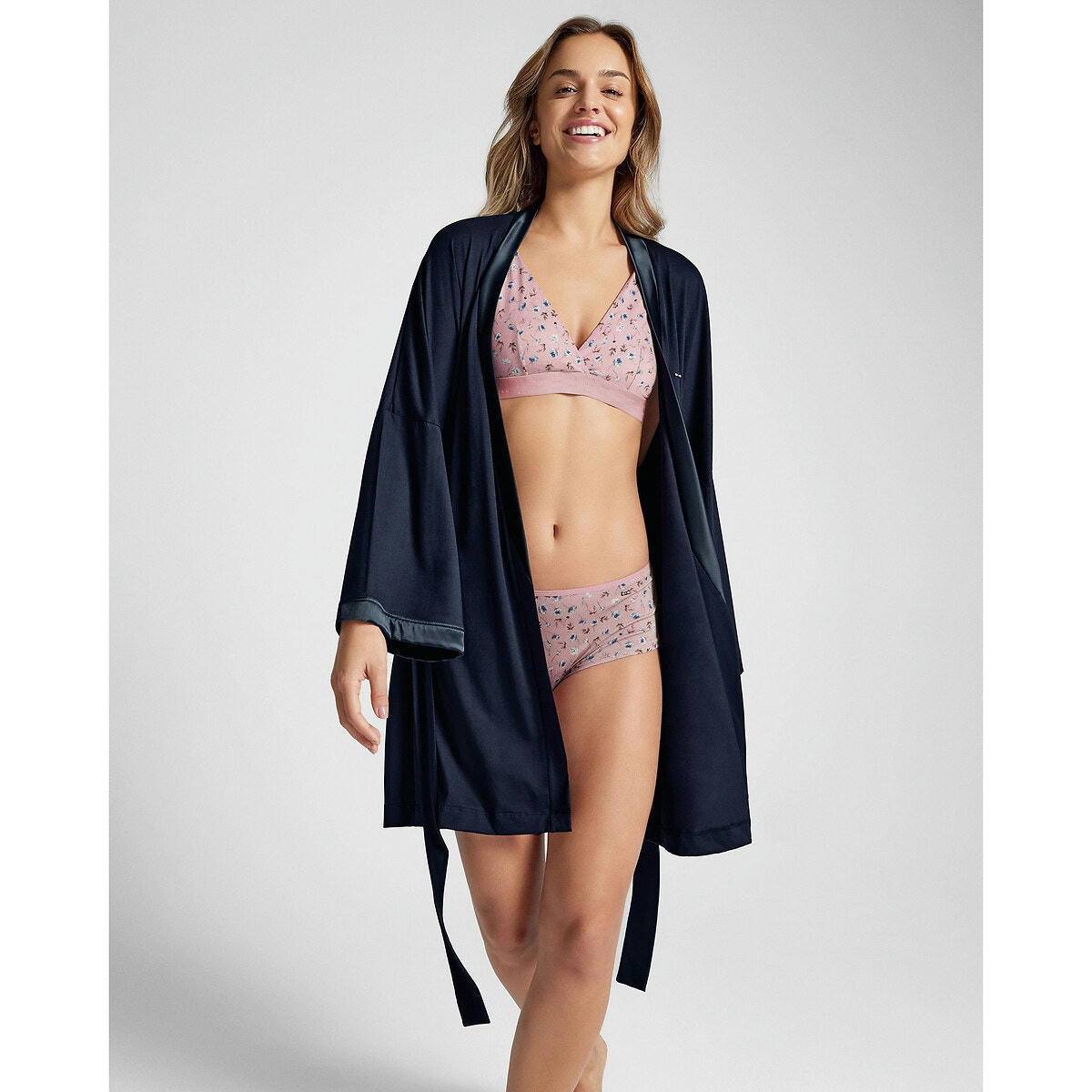 Peignoir en modal et satin