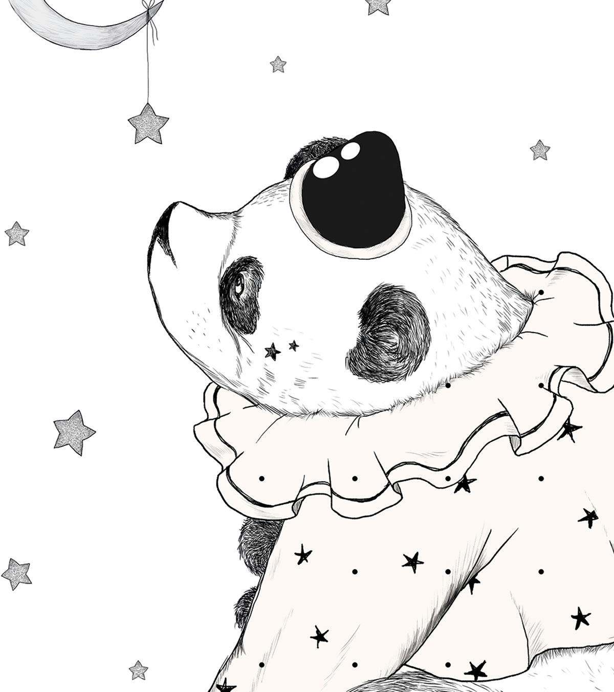 DREAMY - Affiche pingouin en Papier Noir