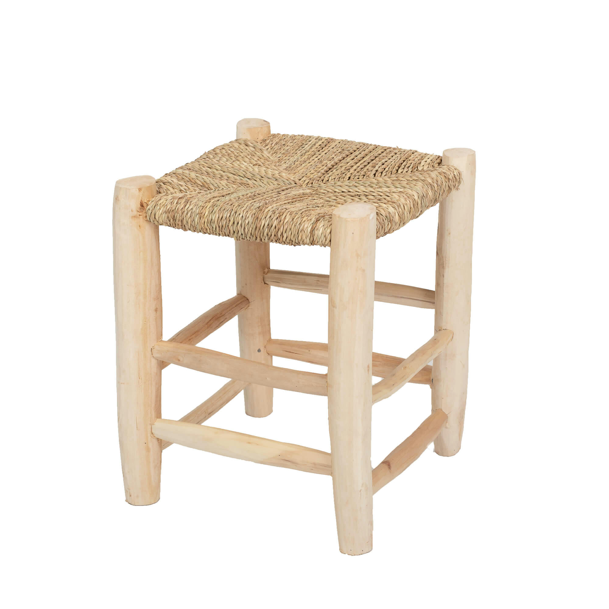 MOROCCO - Tabouret marocain en corde et bois