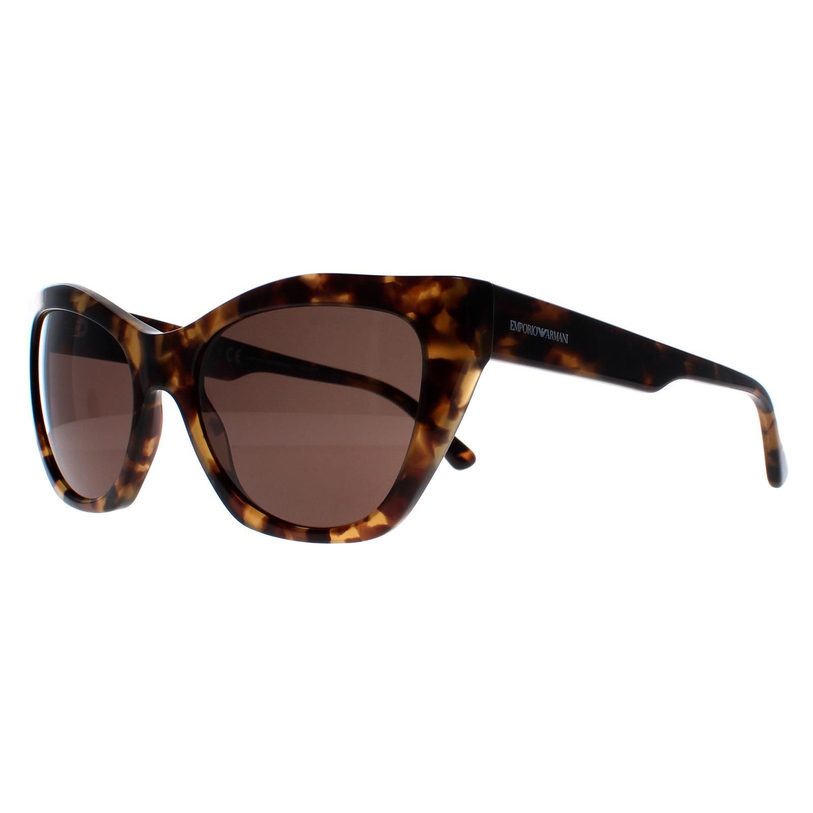 Emporio Armani Cat Eye Shiny Brown Havana Brown EA4176