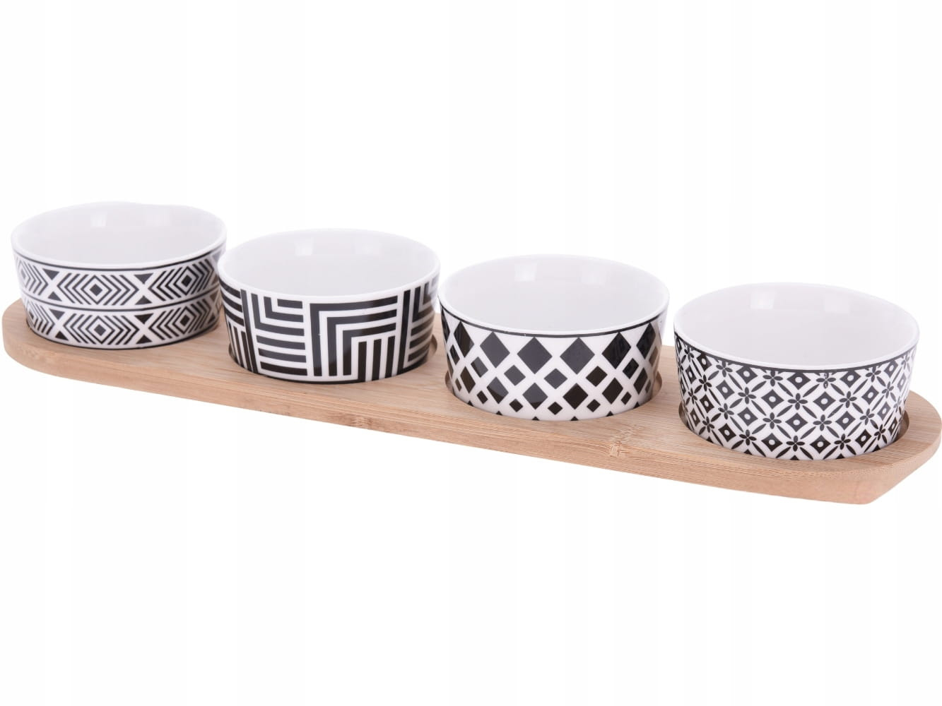 Miseczki na przekąski Ceramiczne na Sos Dipy Porcelanowe Taca Zestaw 4 szt.