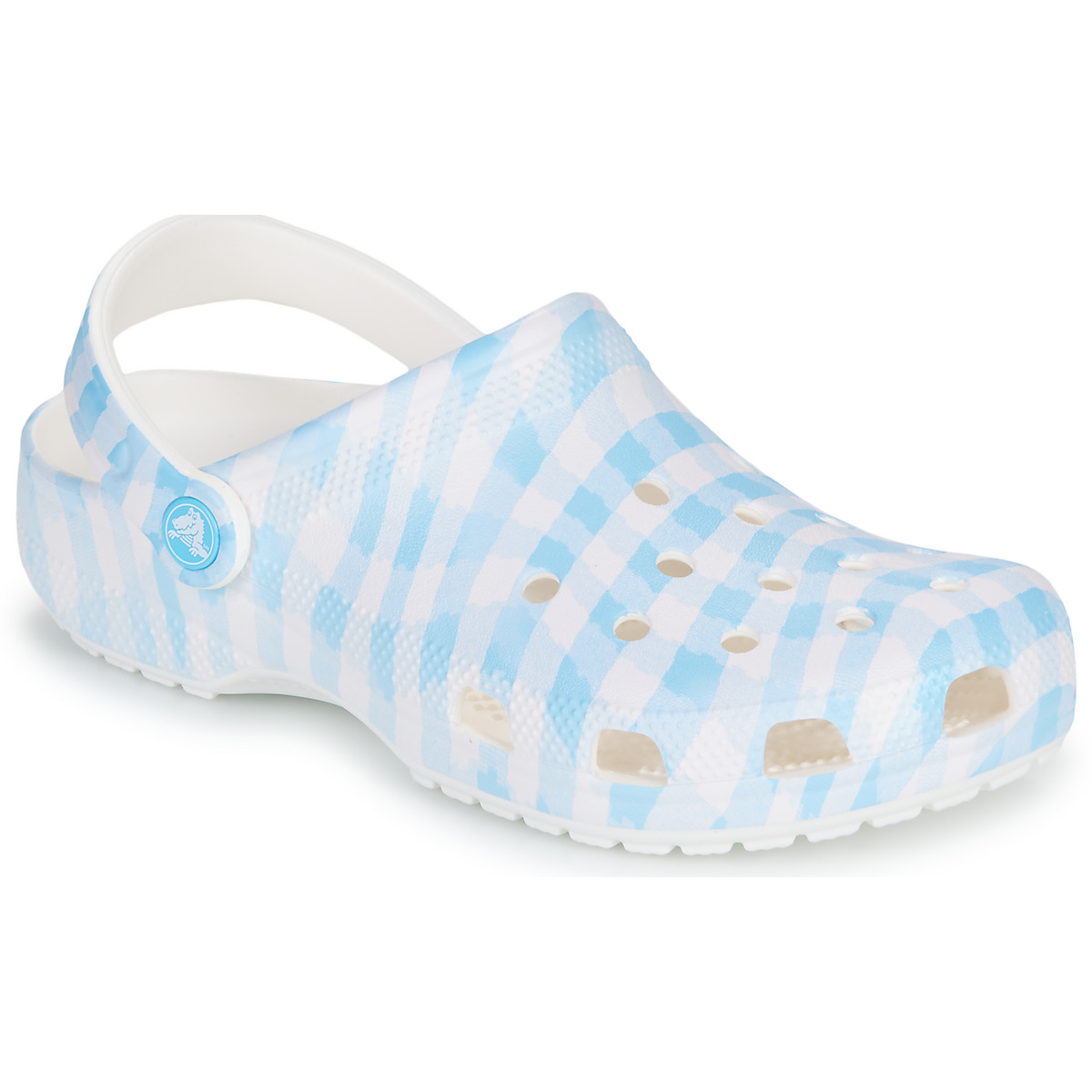 Crocs - Classic Gingham Clog - White / Blue