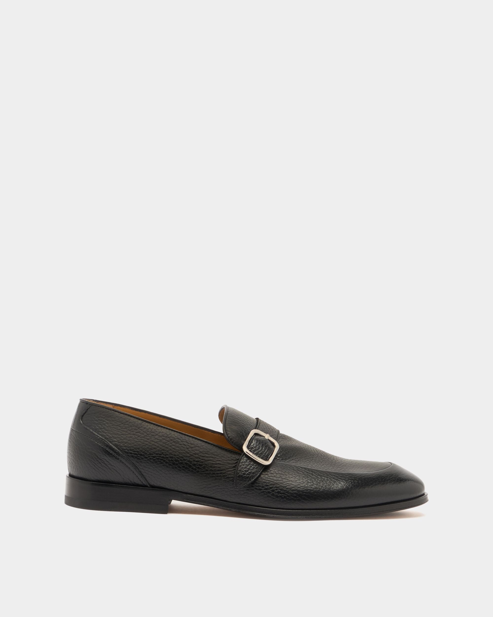 Regent Loafer aus schwarzem genarbtem Leder