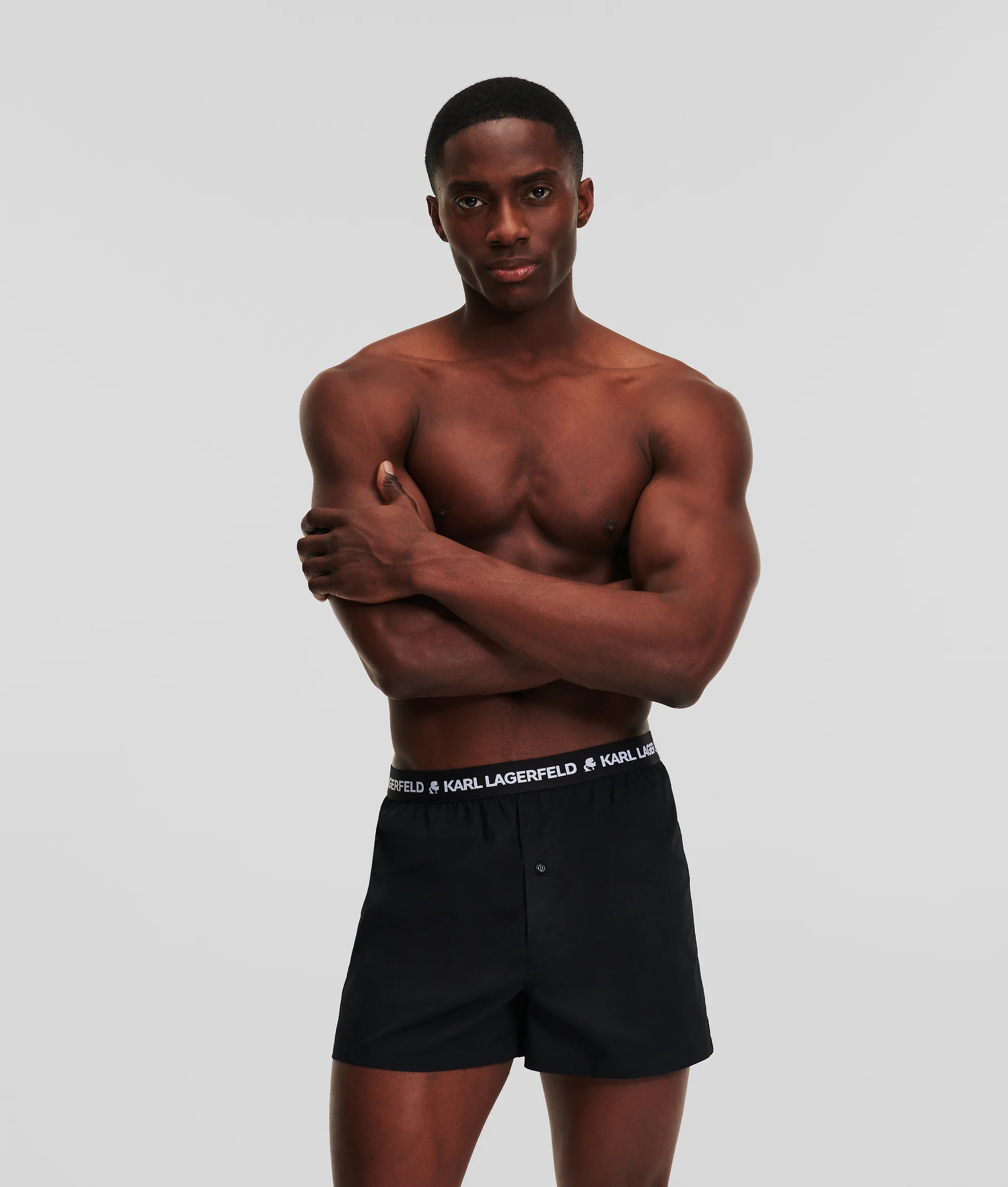 Short boxer tissé avec logo - lot de 3