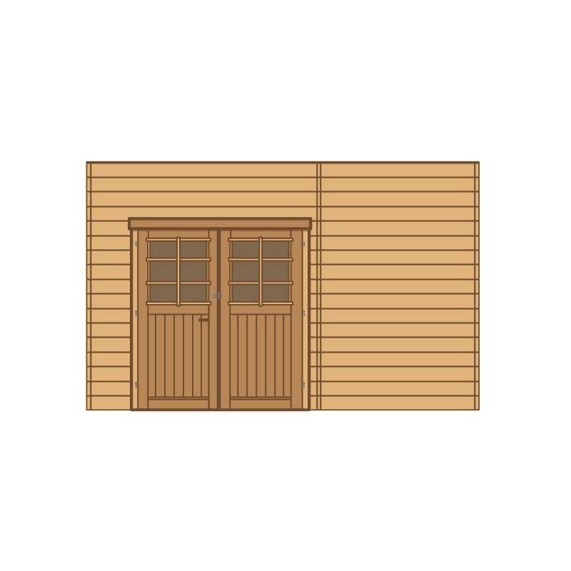 Paroi frontale avec double porte gauche pour carport 2,7 x 2,45 m SOLID