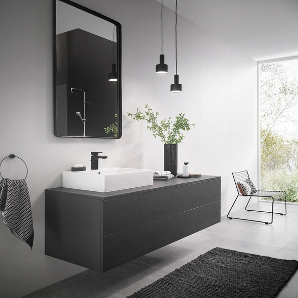 Waschtisch-Einhebelmischer »Vernis Shape«, WTM 100, HxT: 95x110 mm, matt