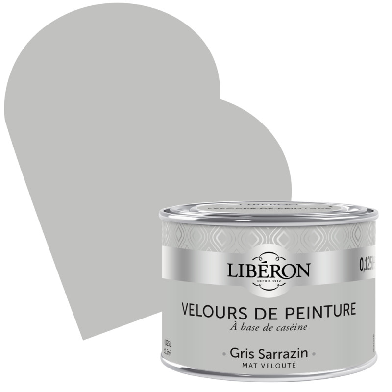 Peinture Velours de Peinture gris sarrazin mate 0,125 L LIBERON