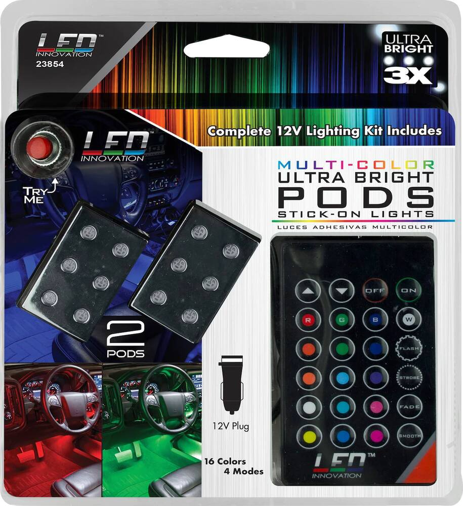Custom Accessories LED Innovation Ultra Bright Pod Light, Multi-Colour