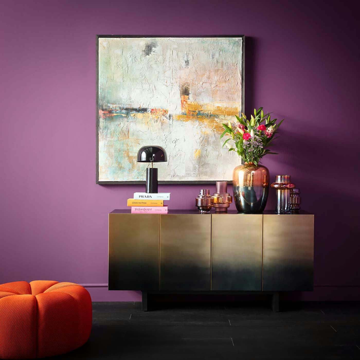 DUST - Peinture Frame Dust dorée 120x120cm Kare Design