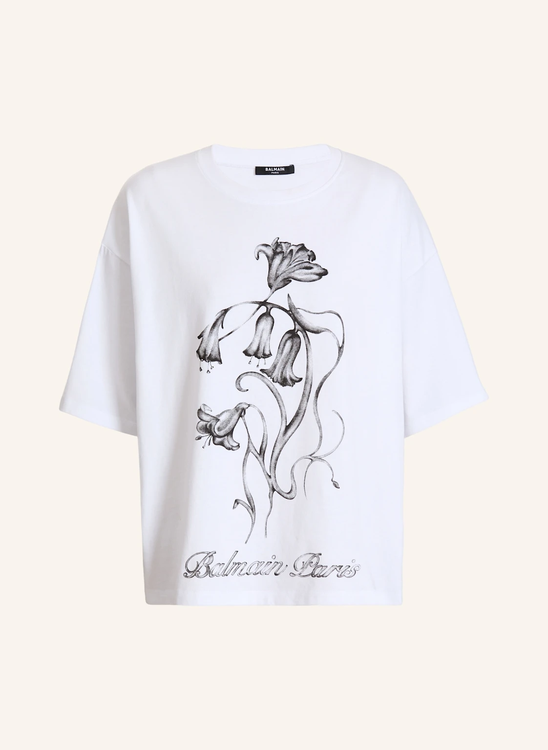 BALMAIN Bedrucktes Balmain Flower T-Shirt