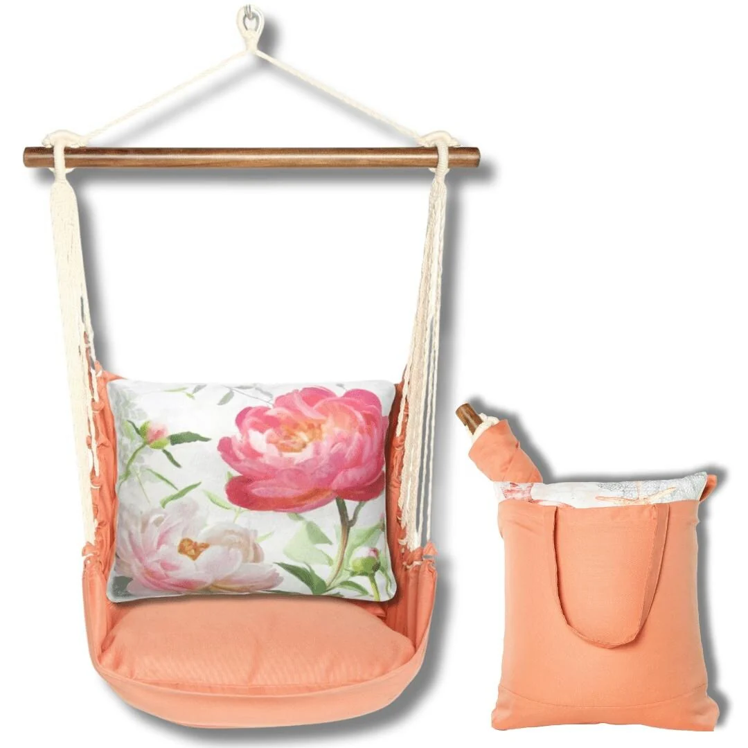 Magnolia Casual Swing Set 4 piece - Living Coral w/ Peony 2