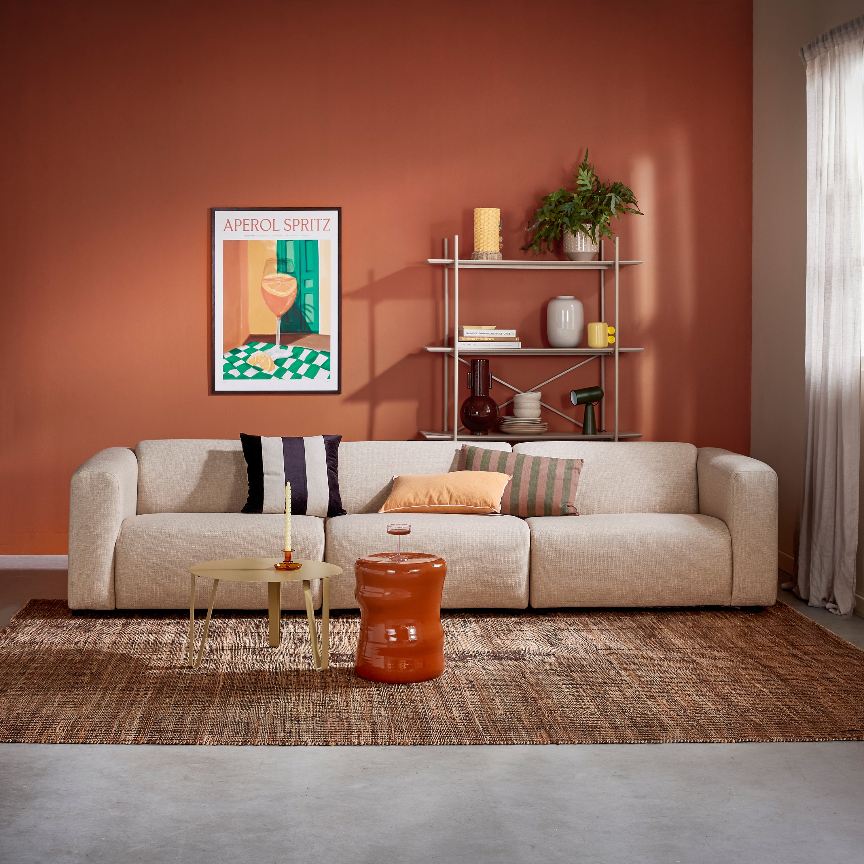 by fonQ Stripe Sierkussen 50 x 50 cm - Zwart