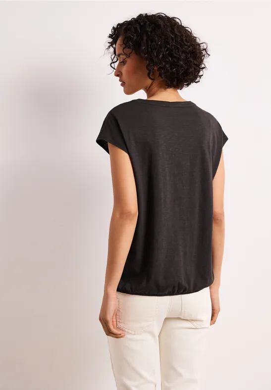 Dropped Shoulder Shirt mit Split Neck