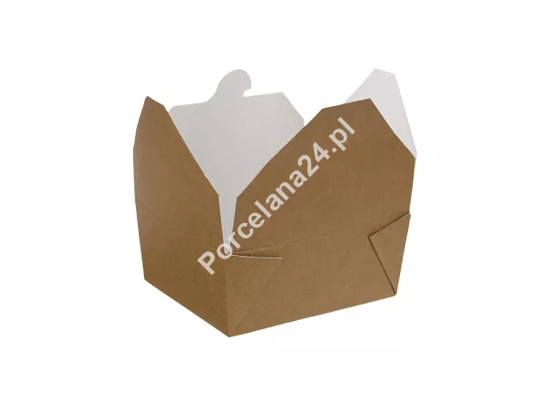 Lunch Box 11 x 9 x 5 cm - Opakowanie 50 szt.- Eco papier biały/kraft E.LB11-OP