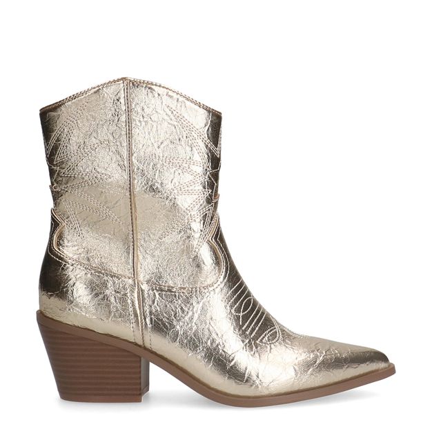 Gouden metallic cowboylaarsjes