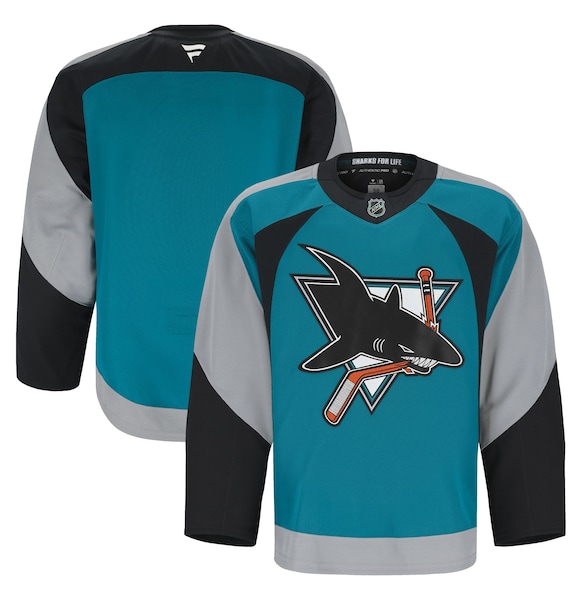 San Jose Sharks  Alternate Authentic Pro Jersey - Teal