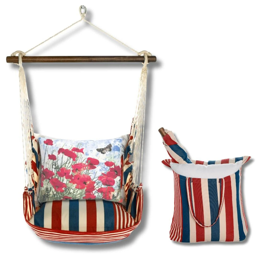 Magnolia Casual Swing Set 4 piece - Stars & Stripes w/ Butterfly & Poppies