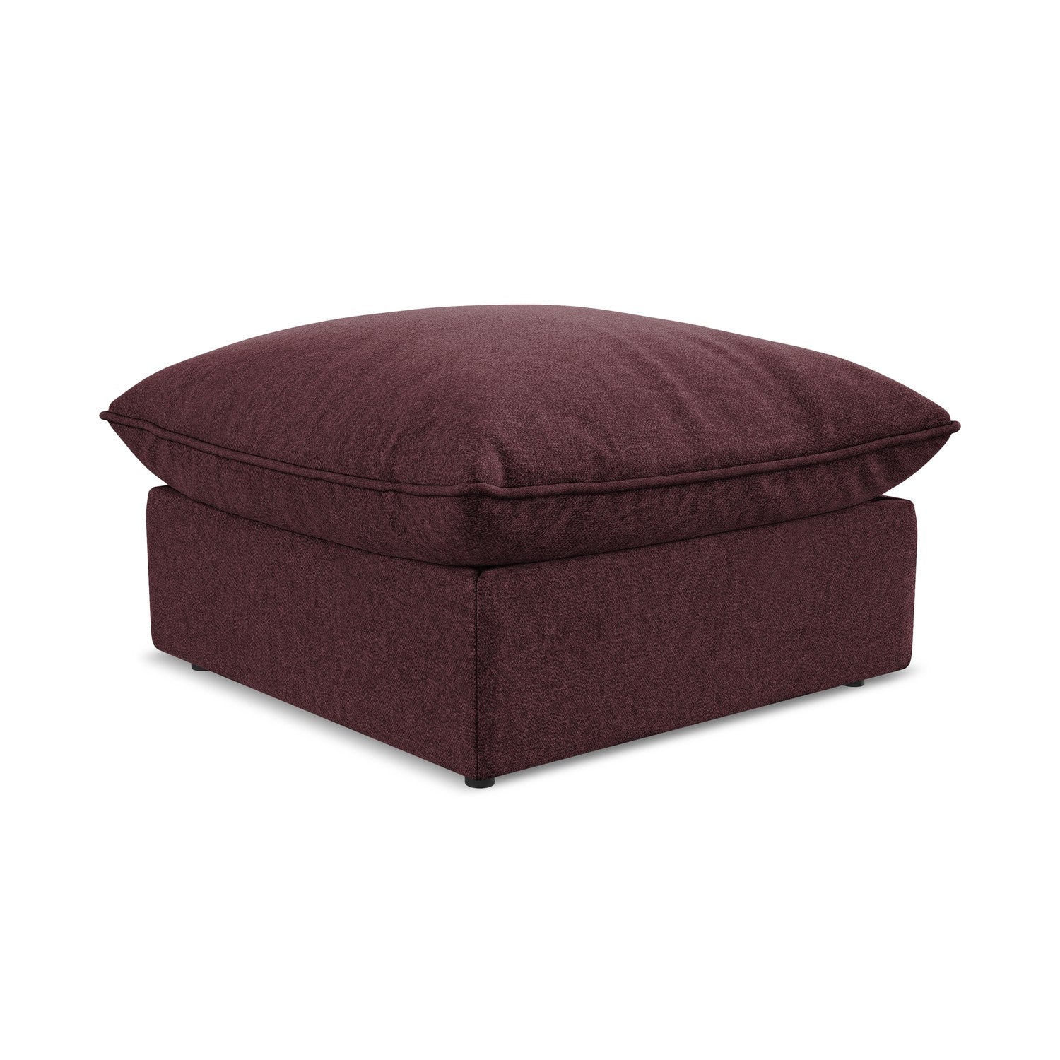 LaMiaSofa Poef Ravenna - velours - bourgondië - 75x75x45