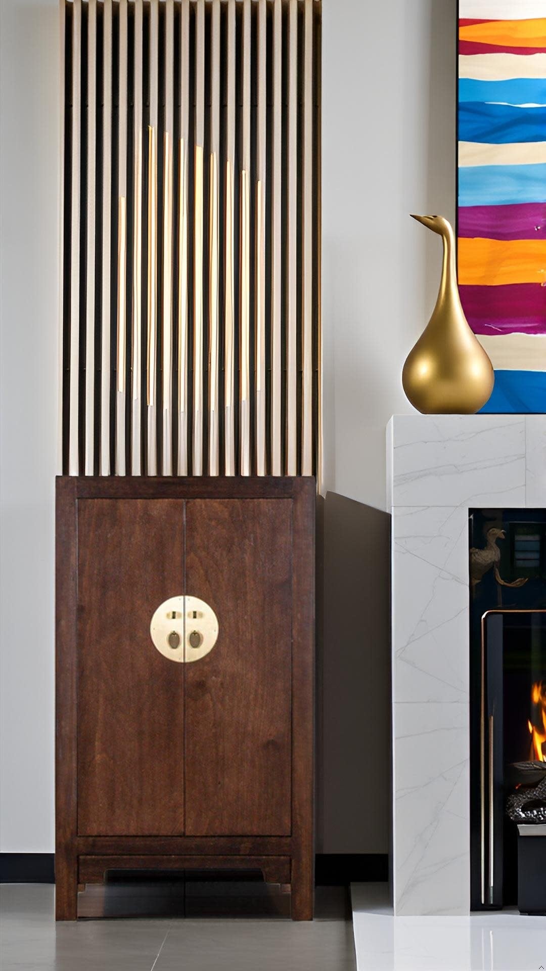 Fine Asianliving Chinese Kast Earthy Bruin -