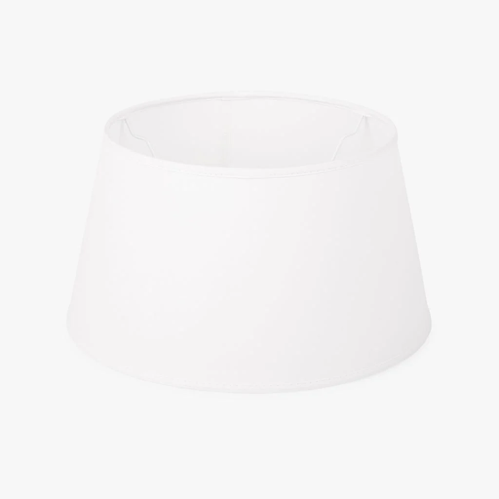 Abatjour Drum em Algodão Branco D30cm