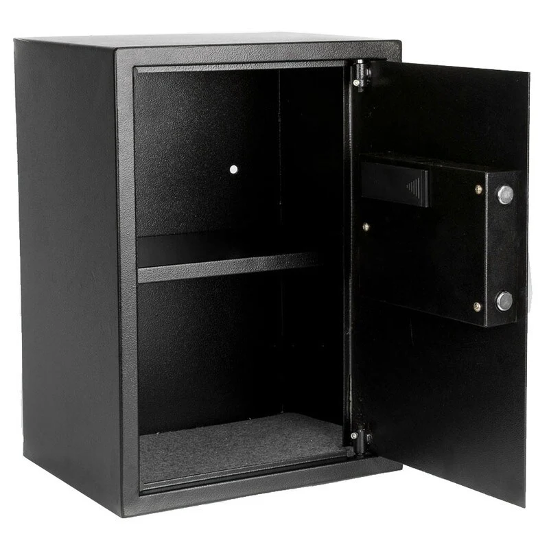 Home Use Electronic Password Steel Plate Safe Box Black