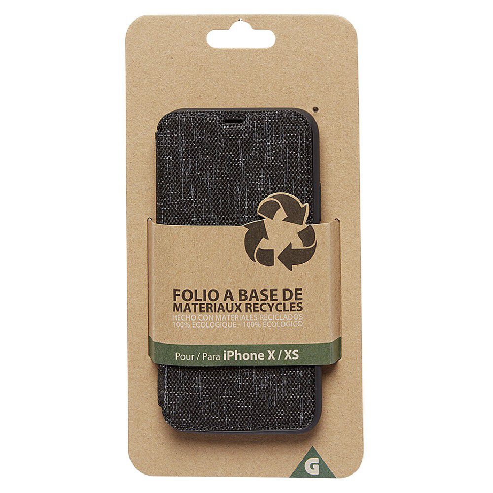 Protection folio pour Iphone X/XS plastique recyclé