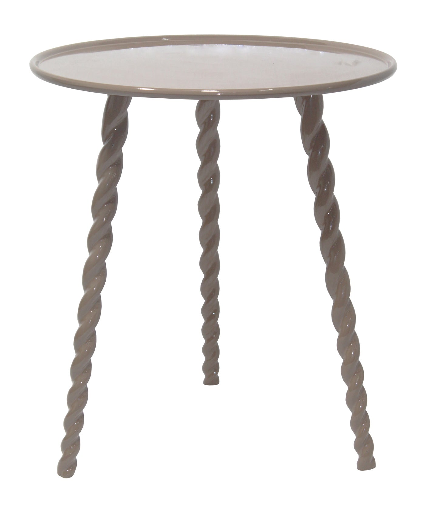 Giga Meubel Bijzettafel Santi - Bruin - Aluminium - 45,5x45,5cm