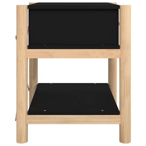 NNEVL Bedside Tables 2pcs Black 42x38x45 cm Engineered Wood