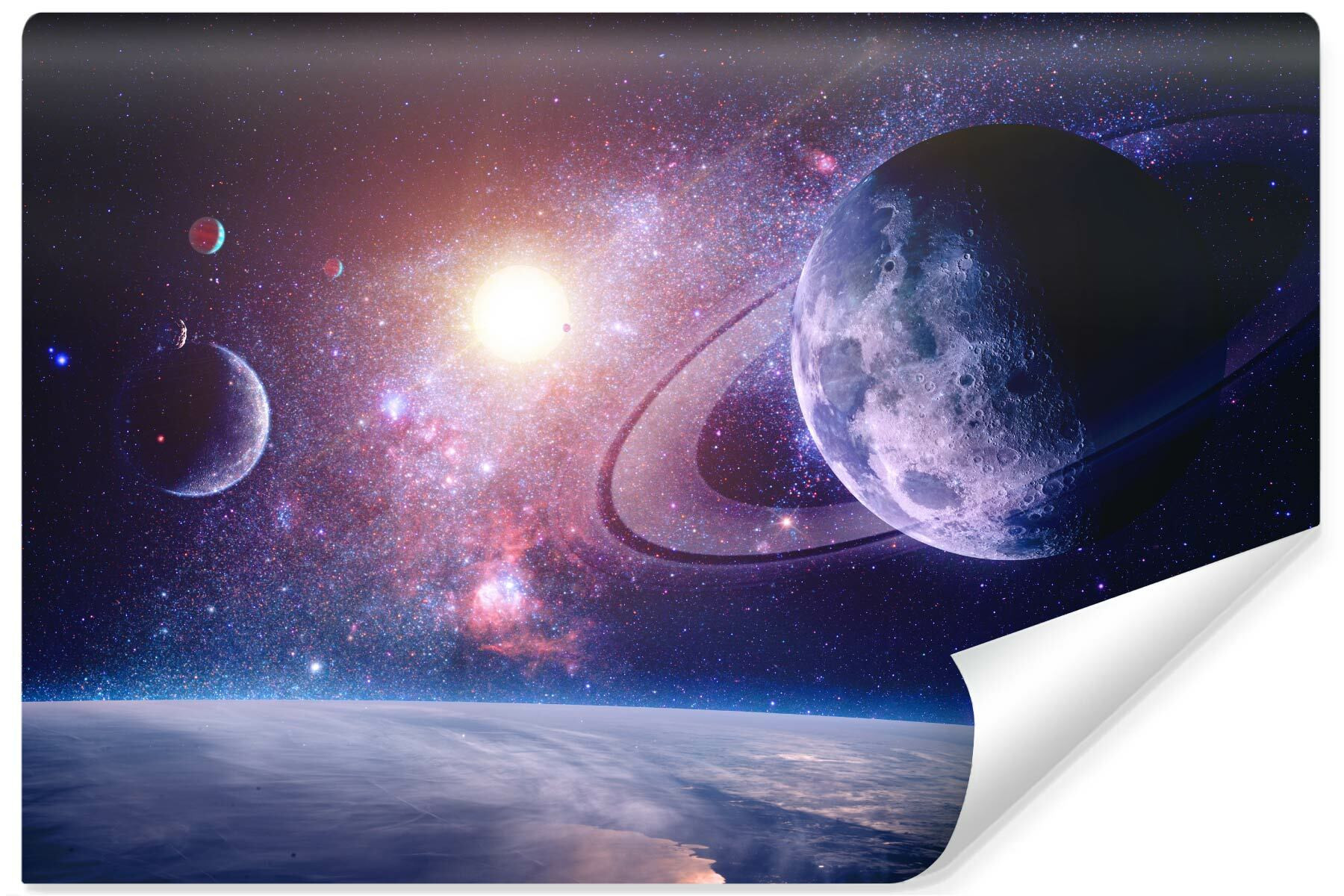 Fototapeta Młodzieżowa Planety i gwiazdy 3D 90x60cm