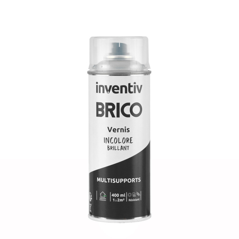 Vernis multisupports Brico incolore brillant 0,4 L INVENTIV