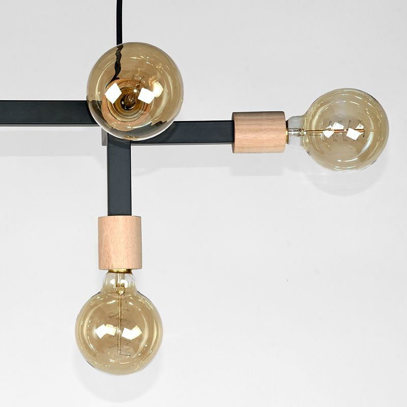 Label51 Hanglamp Loco - Zwart Metaal - 31x100x16cm