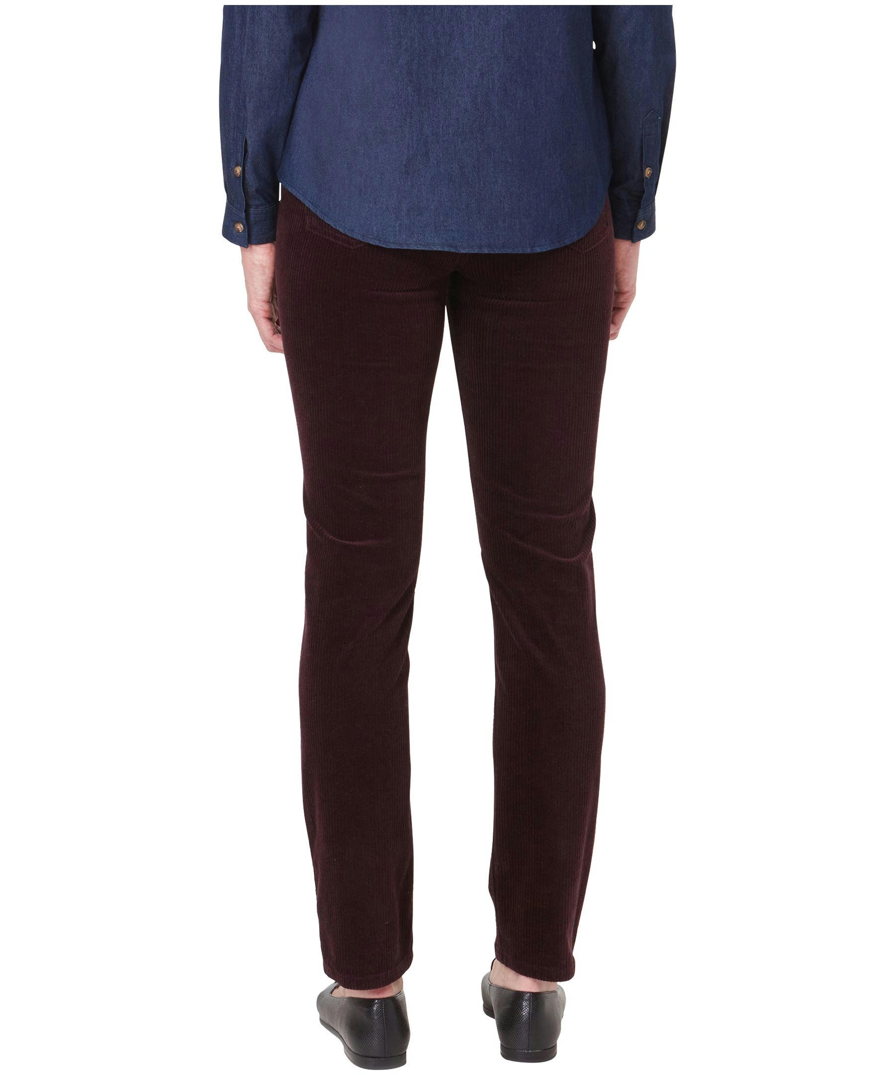 Lois Women's Georgia Mid High Rise Straight Leg Corduroy Pants
