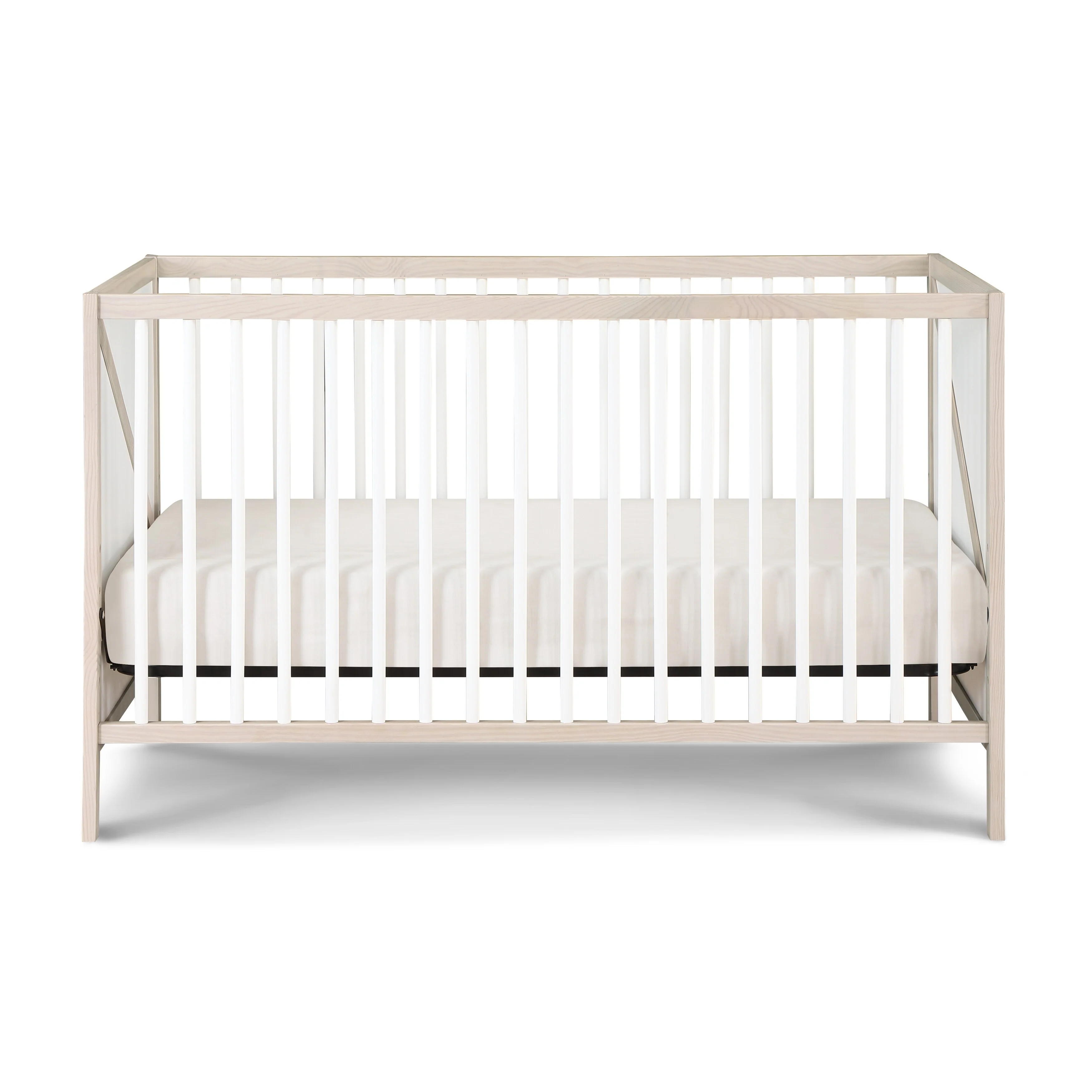 Pixie Zen 3-in-1 Crib in Washed Natural/White - Natural+White