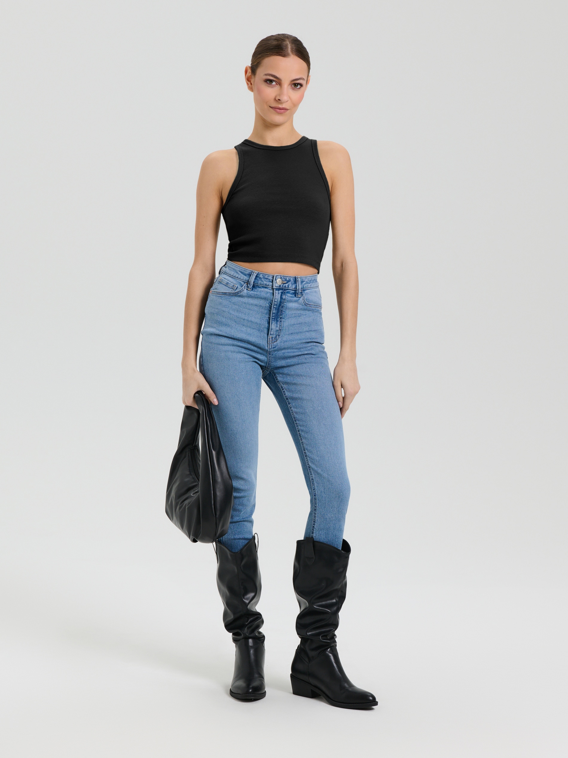 Crop top bez rękawów